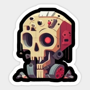 Robot skull Sticker